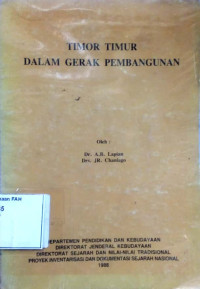 Timor Timur dalam gerak pembangunan