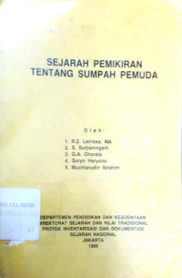 Sejarah pemikiran tentang sumpah pemuda