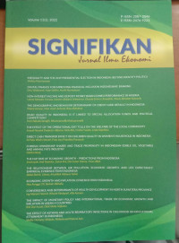 Signifikan : jurnal ilmu ekonomi volume 11 (1) 2022